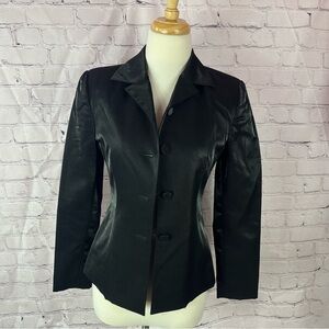 Banana Republic Black shimmer formal Blazer jacket top sz 0 tailored glam